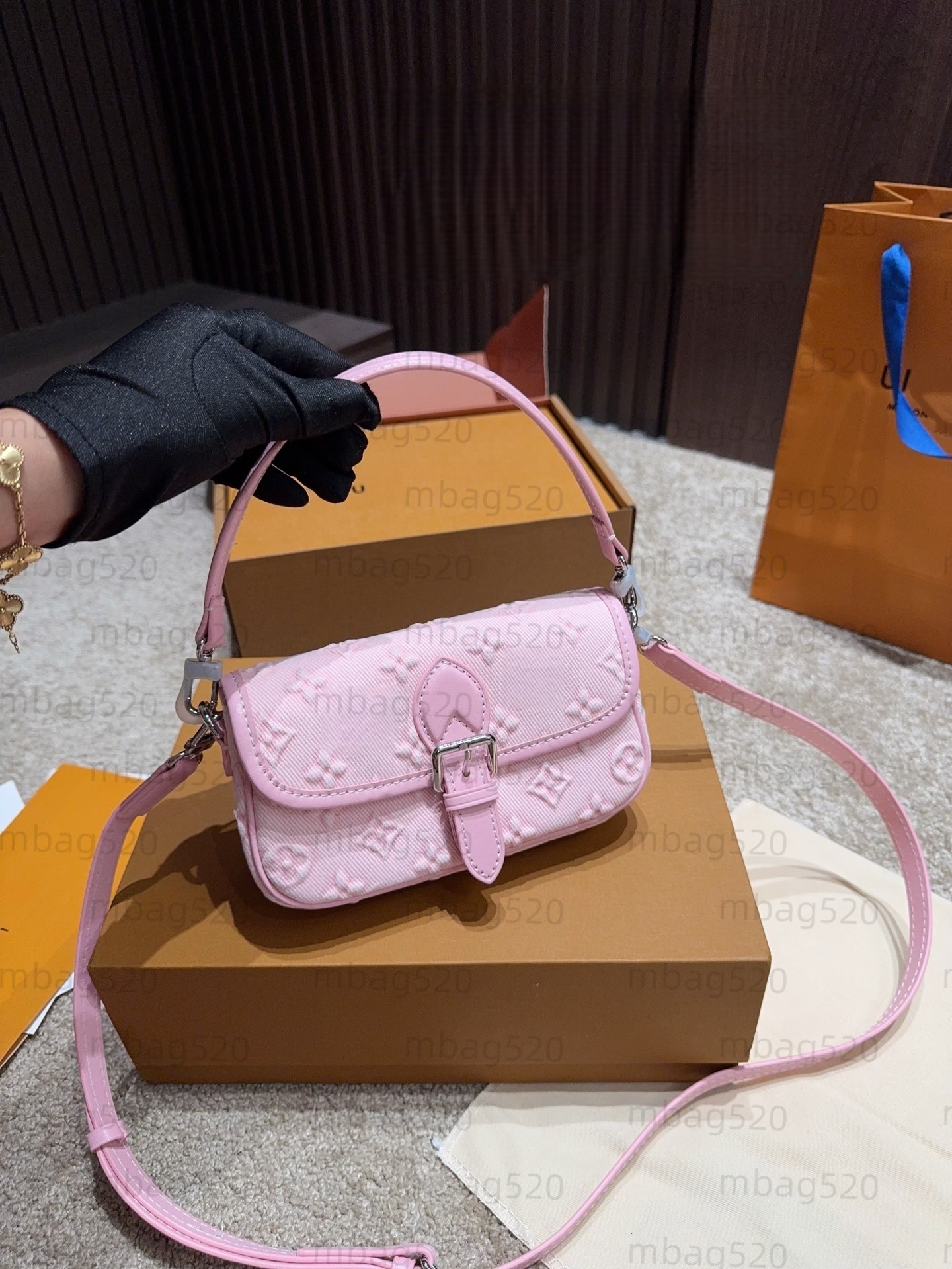 High quality denim blue mini handbag pink gray large capacity women's designer composite bag women's handbag shoulder handbag women's wallet luxurious handbag style