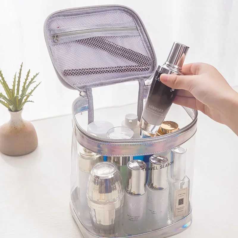 Clear Makeup Cosmetic Bag Portable Travel Toiletry Pouch Transparent Waterproof Pouch Storage He Travel W Kit Case Y250808