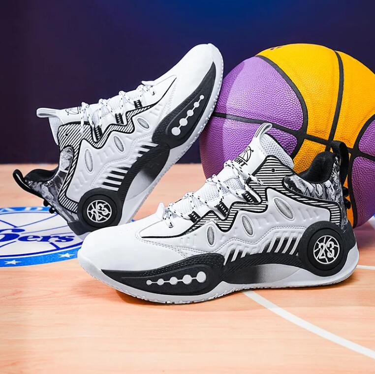 Basketball shoes green sneakers anti-slip wear-resistant shock-absorbing professional competitions practical sports shoes Z 8.2-9