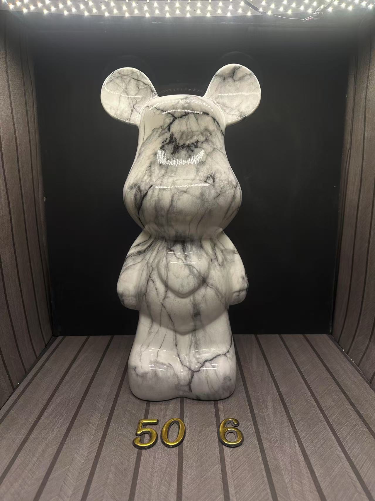 Water Transfer Fluid Cartoon Bear - 50CM Desk Ornament & Piggy Bank for Home Decoration