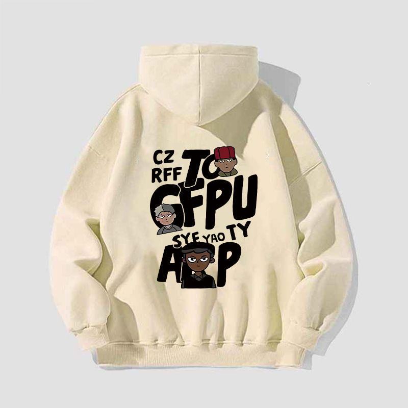 Free Shipping Designer Hoodie Silver Fox Velvet Hip-hop Cartoon Letter Printed Hoodie For Men And Women, Loose Style Jacket For Autumn And Winter