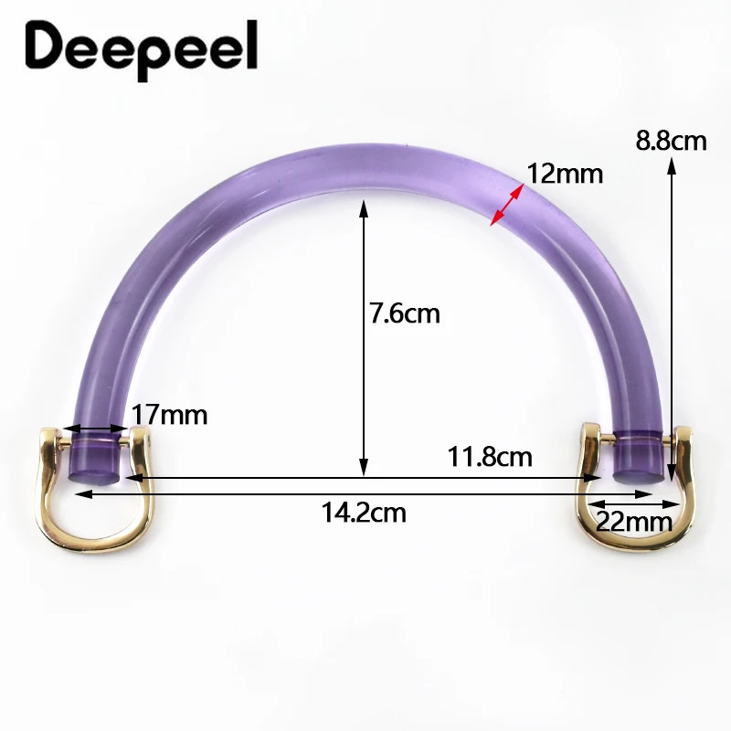 24Pcs Ushaped Plastic Bag Handle Acrylic Transparent Purse Frame Kiss Clasp Women Handbag Wovenbag Replace Bags Accessories 250801