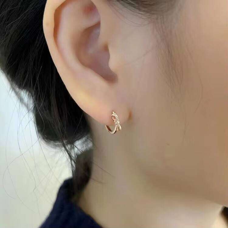 Fashion Jewelry Round Brilliant Lab Grown Dia Cut GIA Certified Gold Hoop Earrings for Women