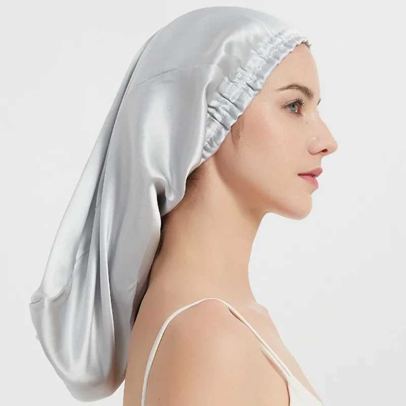 Pure Mulberry Silk Hair Bonnets for Women Sleeping Cap Silk Sleep Cap Night Bonnet Caps Hair Protection Turban Head Wraps Z250808
