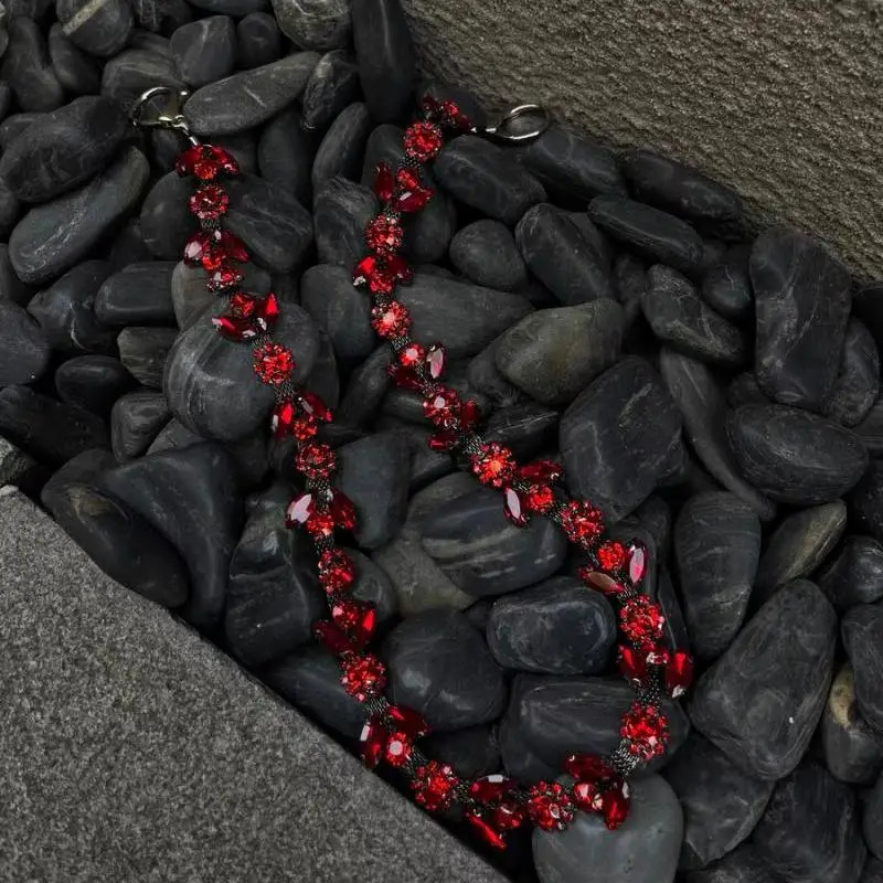 Hip-Hop Punk Style Trouser Chain High-End Blood Gemstone Jeans Accessories 250807