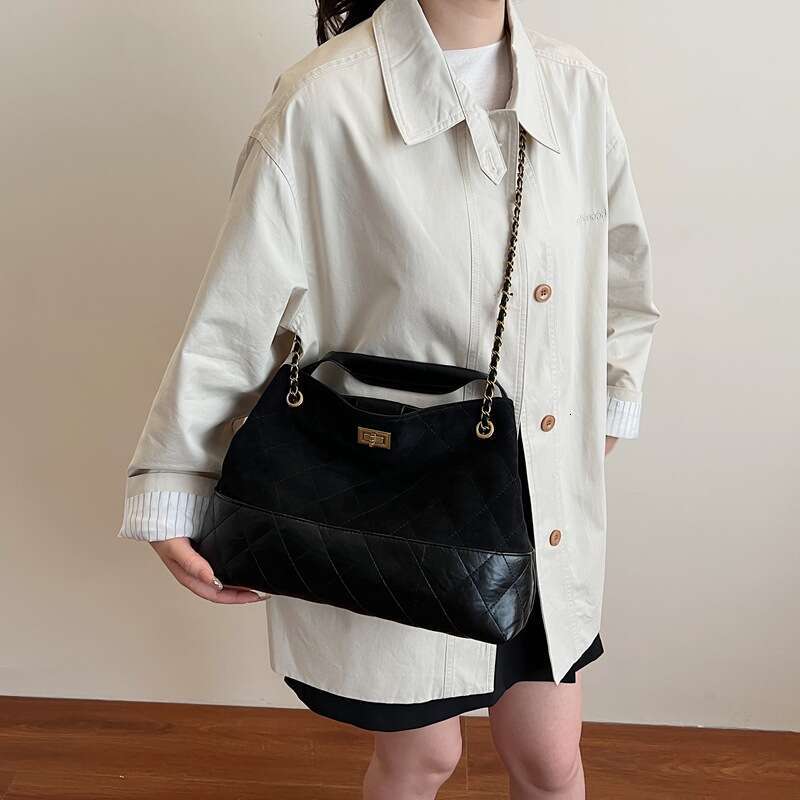 Color Block bags Single Shoulder Crossbody for Women, High-Quality Chain, Fashionable Luxury Commuter Designer Tote Bag Women, Chain, Women, Chain, Wo