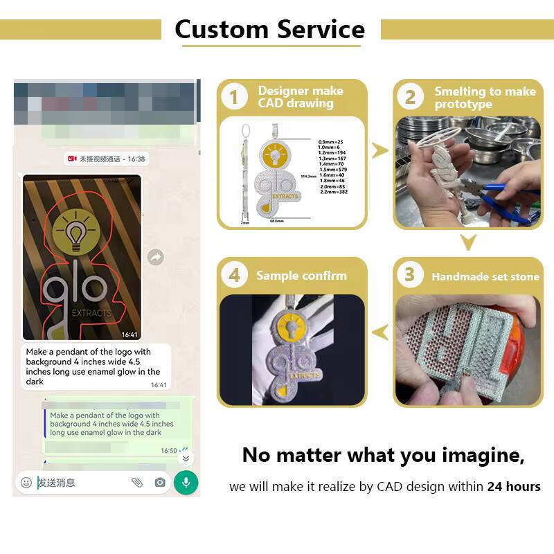 Custom Gold Plated Vvs Moissanite Pendant Hip Hop Style Round Brilliant Cut Diamond 925 Silver Iced Out Pendant for Men Women