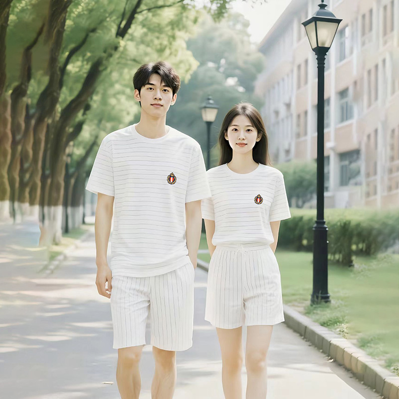 Summer casual school uniform men's and women's customized set manufacturer