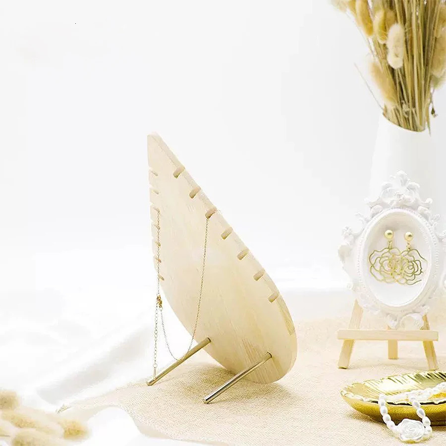 1pc heartshaped log jewelry necklace display rack suitable for and storage 250804