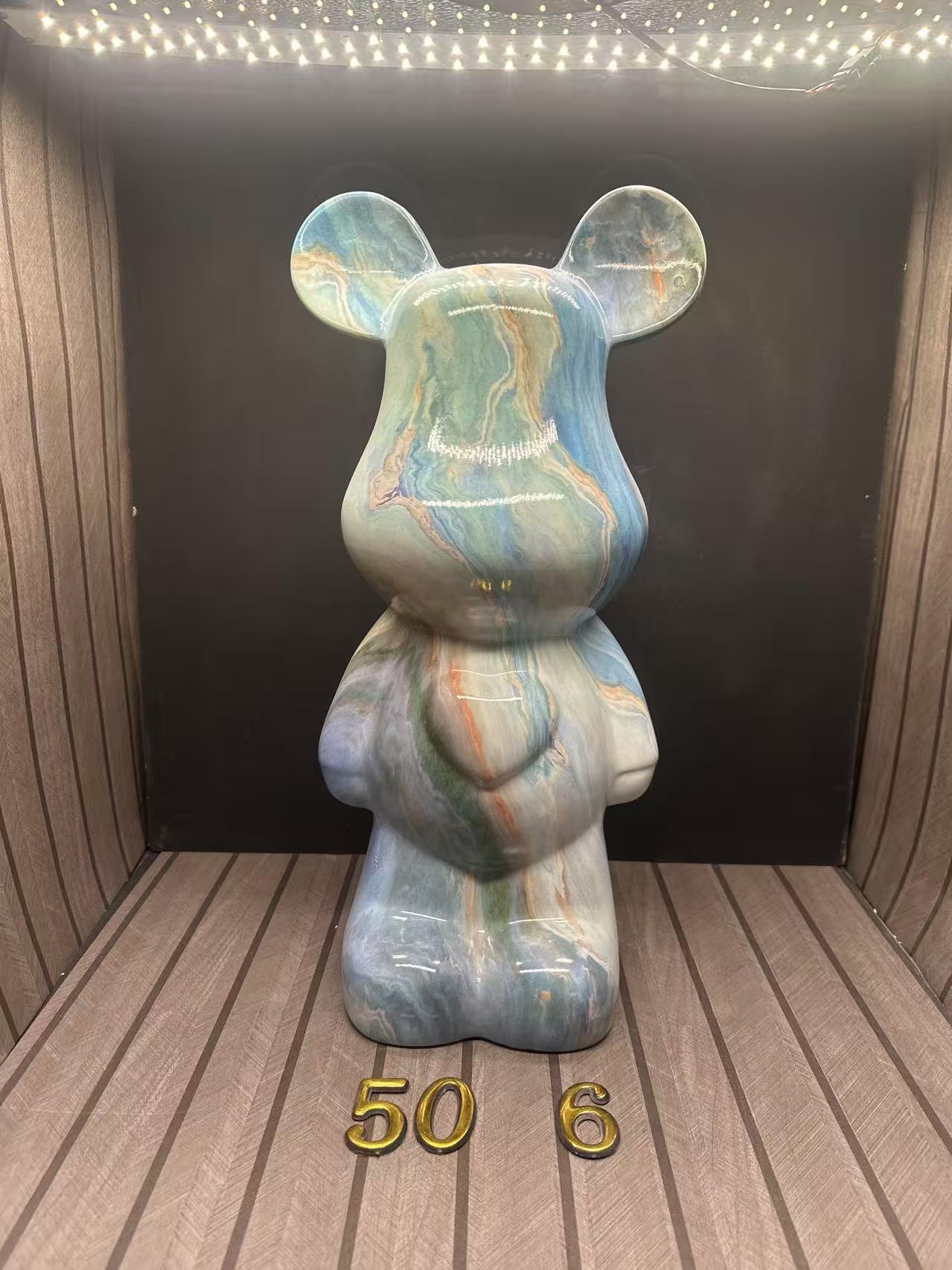 Water Transfer Fluid Cartoon Bear - 50CM Desk Ornament & Piggy Bank for Home Decoration