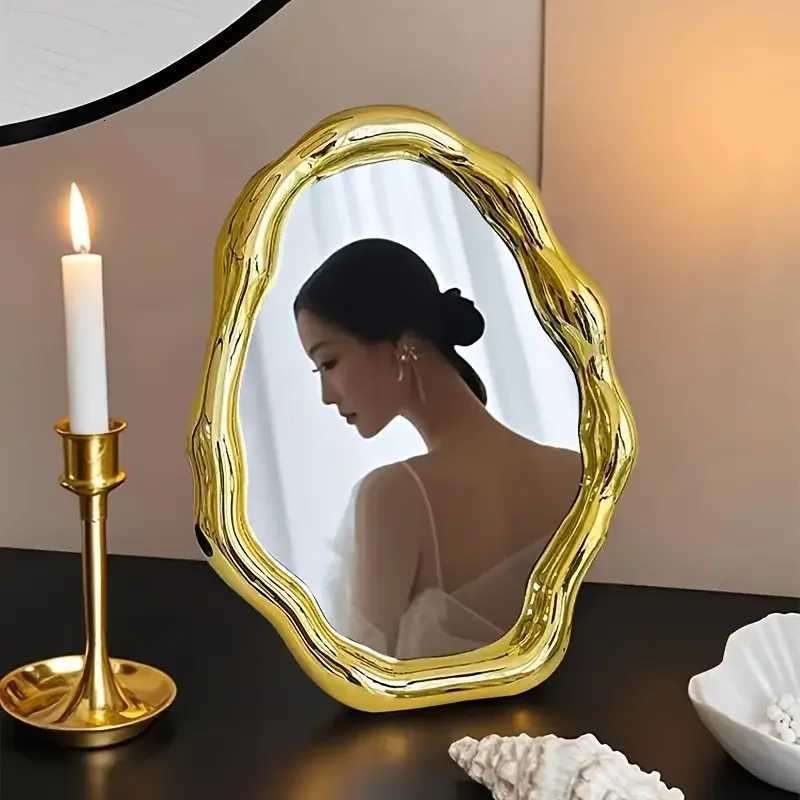 Fashionable High End Gold Portable Cloud Makeup Mirror Foldable Makeup Mirror Home Decoration for Friends Gifts Z250807