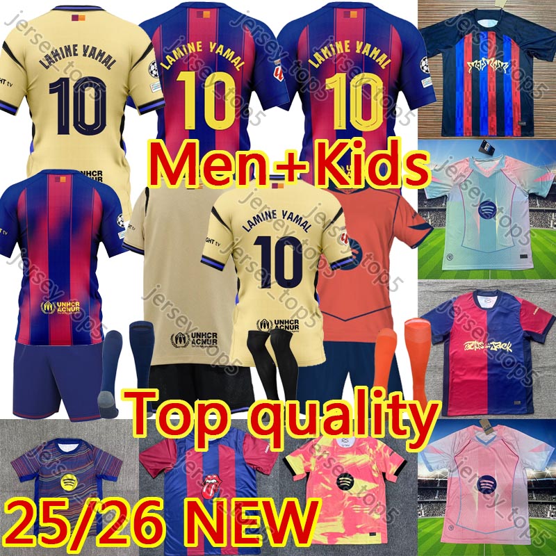 baRCElone Soccer Jerseys barcelonaES TRAINING LAMINE YAMAL LEWANDOWSKI GAVI PEDRI FERRAN RAPHINHA OLMO football shirt 2025 26 men kid kit camiseta futbol Maillot