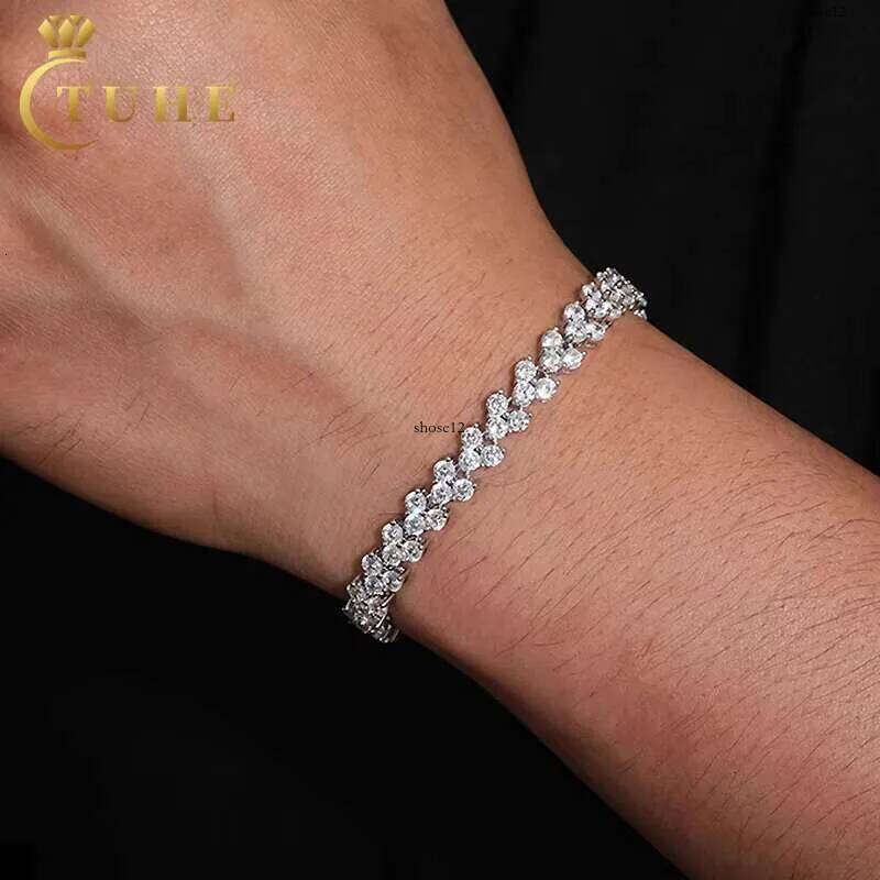 Fine Jewelry 6mm Sterling Sier D VVS1 Dia Gifts Non Fade Moissanite Tennis Bracelet