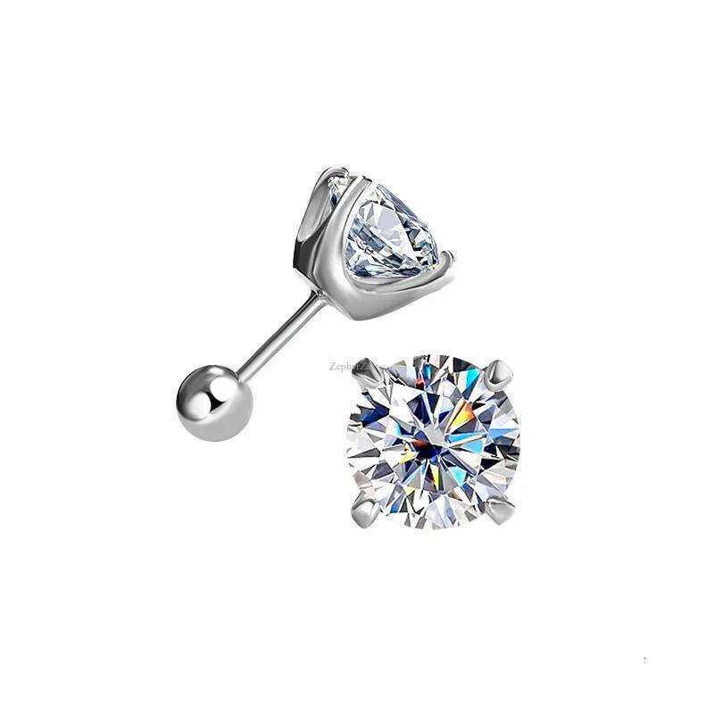 stud designer for women men solid sterling sier pass dia tester with certificate VVS1 D color moissanite earrings jewelry woman gift