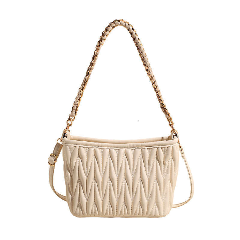 Designer Bucket for Women 2025 New Korean Trendy Fashion Pleated Cloud bags High-Quality Texture Single Shoulder Luxury Crossbody Bag