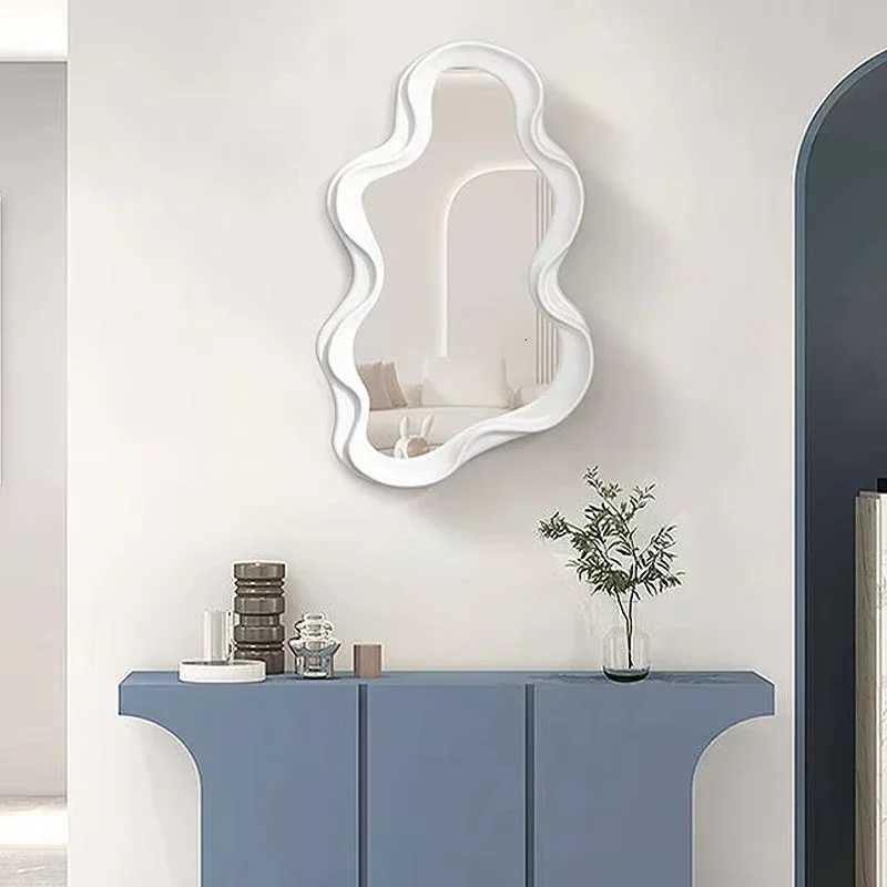 Irregular Cloud Shaped Mirror Wall Hanging Ornaments Standing Asymmetrical Mirrors Art Mirror Wall Mounted Home Bedroom Decor Z250807