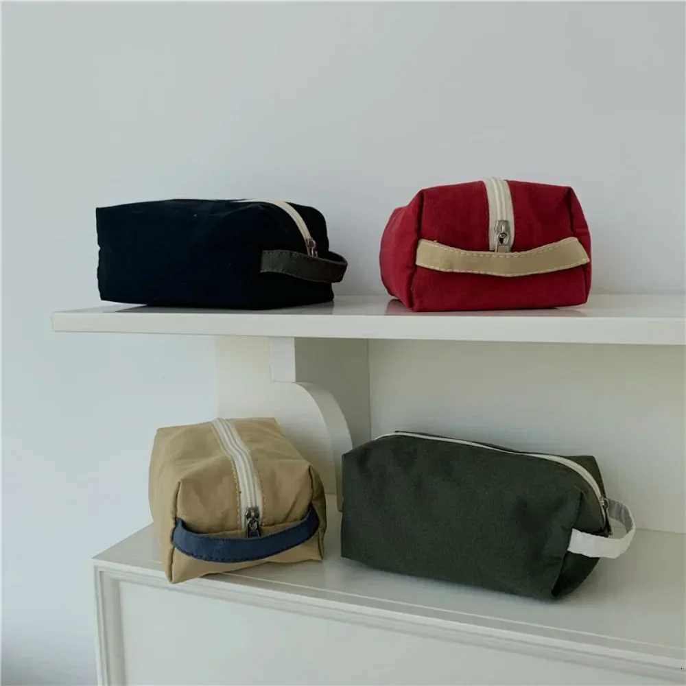 5 Korean Style Wen Cosmetic Bag Travel Organizer Storage Bag Canvas Make Up Case Pouch Small Large Tote Makeup Kit Pouch Y250808