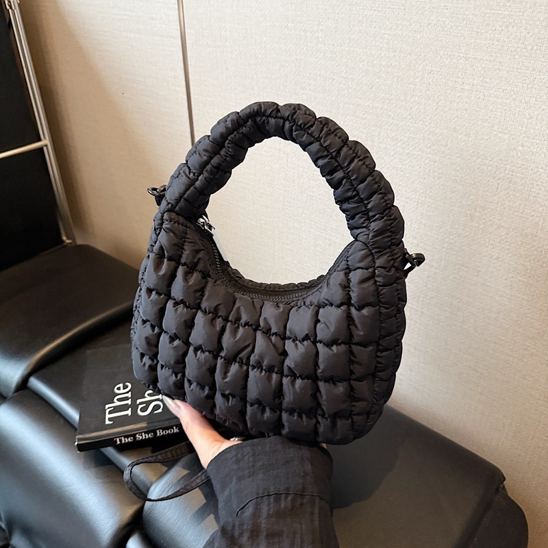 Luxury Brand Designer Bag Bubble Cotton Bag Korean Version Trendy Fashion Dumpling Bag 2025 Summer New Cotton Clothing Pleated Diamond Single Shoulder