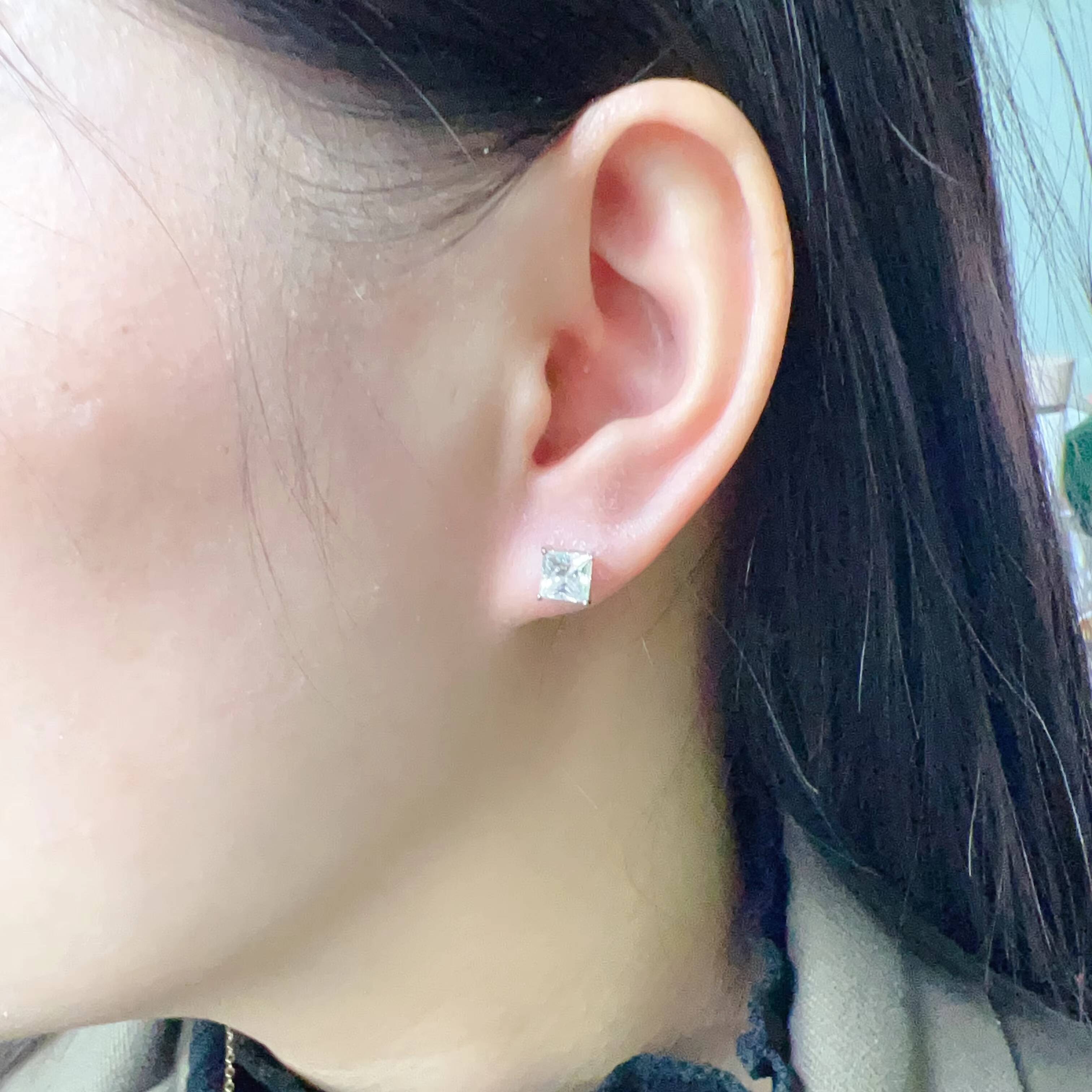 Hip Hop Supplies Sterling Sier Earings Jewelry Women Vvs Moissanite Stud Earrings