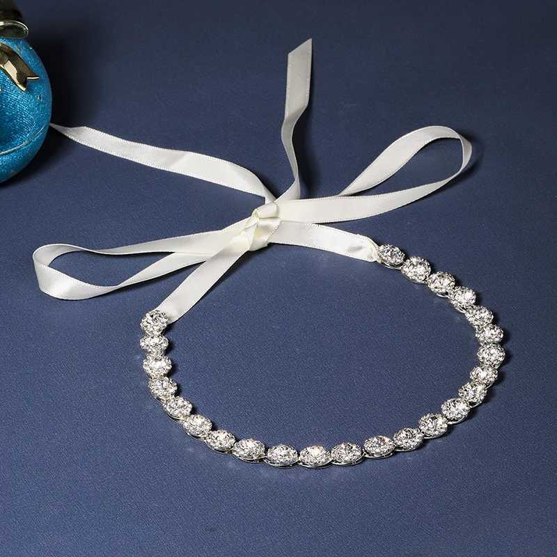 Sparkling Round Rhinestone Tie Haiand Wedding Pieces Accessories For Women Fashion Classic Tiara Bridesmaid Gift Y250808