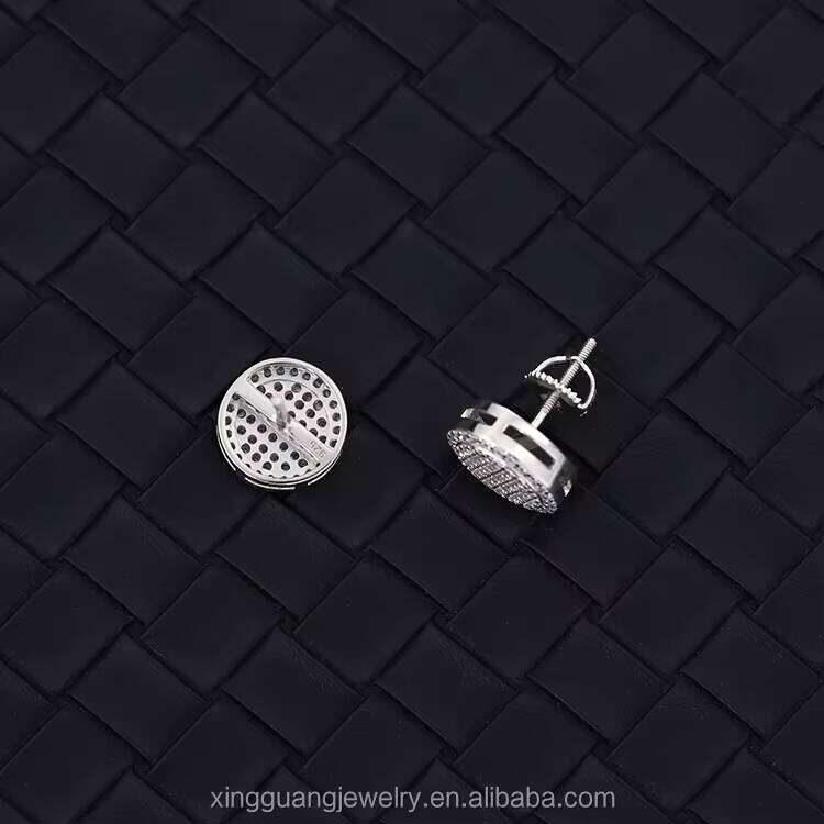 On Sale Fine Jewelry Sier Stud VVS D GRA Moissanite Earring Pass Dia test Gold Plated No Fading Allergies