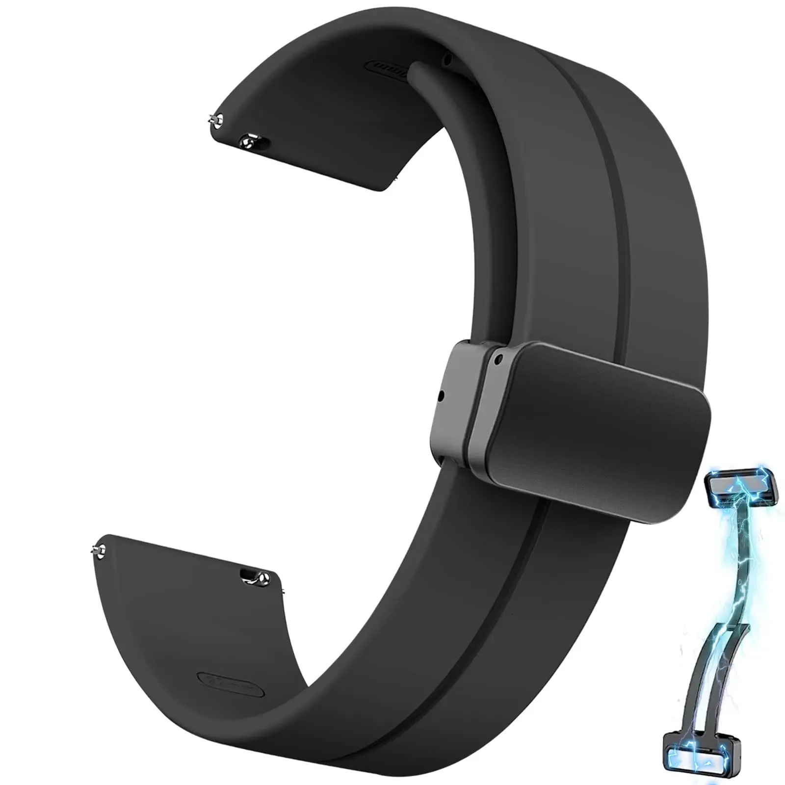20mm 22mm Strap For Galaxy watch 645 proclassicgear s3active 2 Sport Silicone Magnetic Buckle GT 2e 3 band 250805