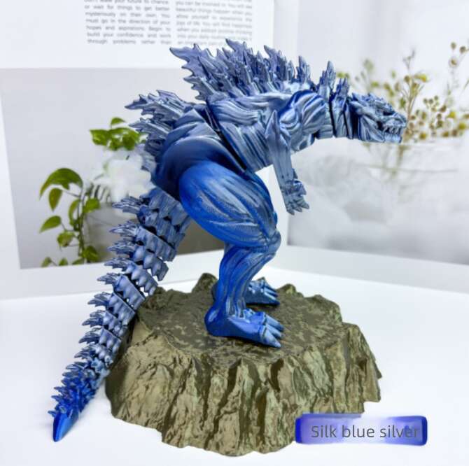 3D Printed Muscle Godzilla: A Unique Children's Day Gift Toy - Crystal Joint Movable Monster Model for Kids' Fun and Decoration