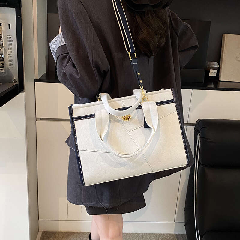 Women's 2025 New Denim Color Block Handbag Tote Casual Commuter Tote Luxury Shoulder bags Designer Crossbody Bag