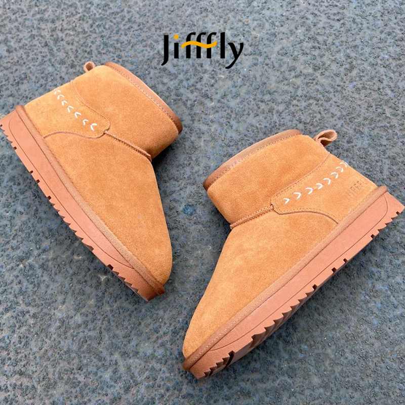 Jifffly Designer Luxury Trend 2025 New Autumn/winter Cotton Thick Bottom Thick Warm Fashion Comfortable Snow Boots Match Anything High Grade
