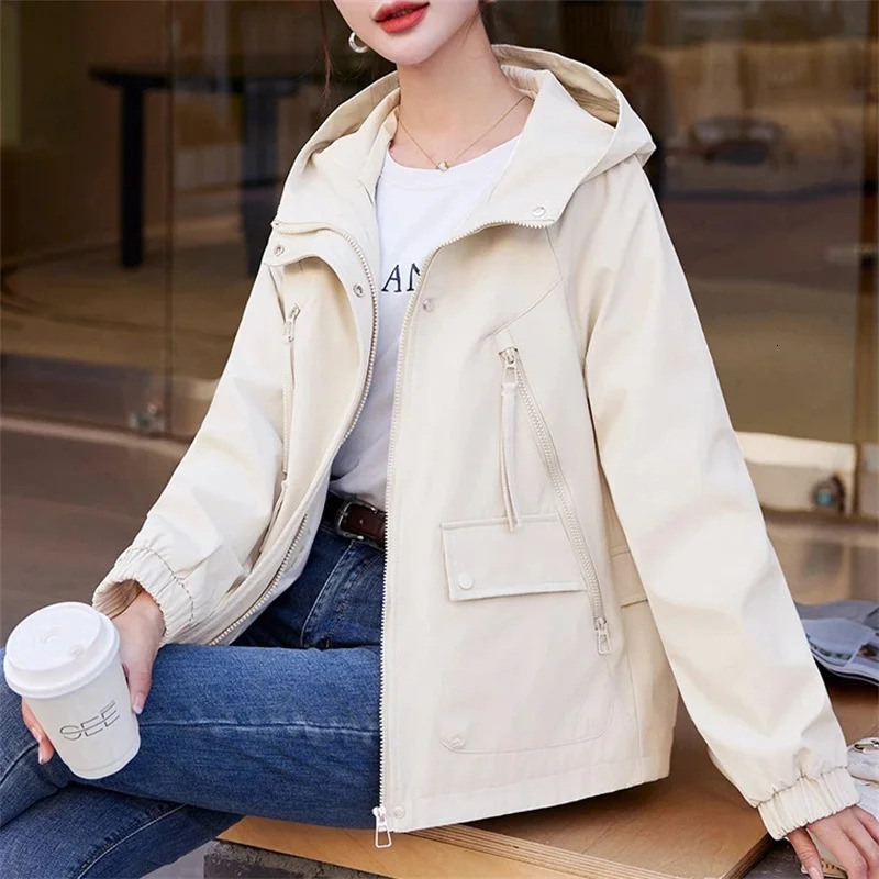 WLF Womens Casual Jacket 2025 Spring and Autumn Style Loose American Retro Short Windbreaker Loose Jacket top for Commuting 250728