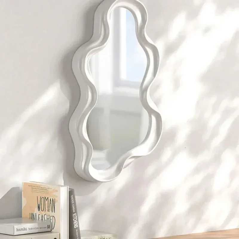 Irregular Cloud Shaped Mirror Wall Hanging Ornaments Standing Asymmetrical Mirrors Art Mirror Wall Mounted Home Bedroom Decor Z250807