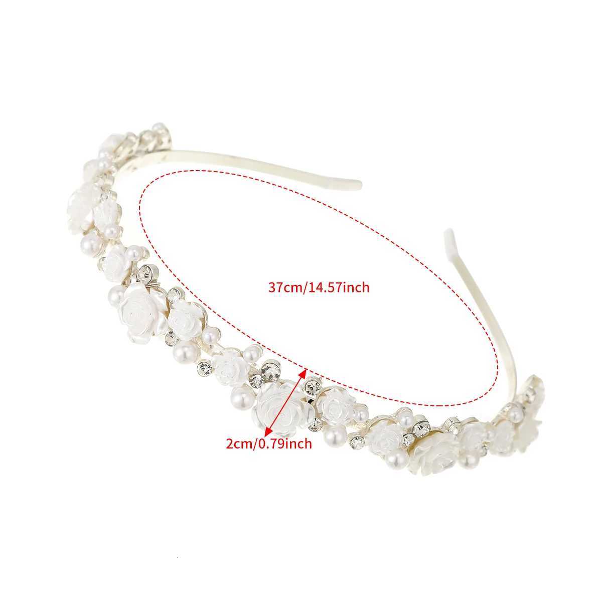 White wer bands Wen Luxury Pearl Baroque Hair Hoops Bezel Hair Bands for Ladies Elegant Wedding and Dating Hair Accessories Y250808