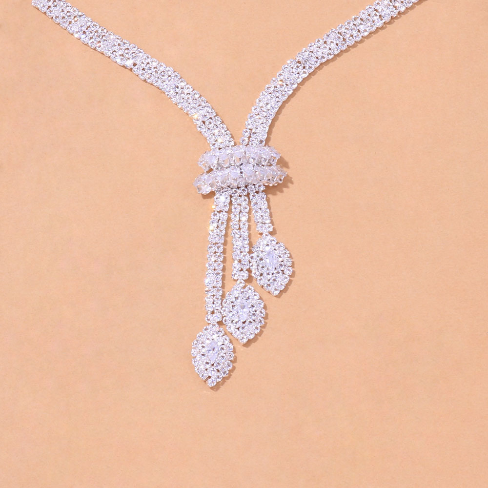 TIRIM Cubic Zirconia Necklace Set for Women Dubai Jewelry Set for Brides Wedding Jewelry and Engagement Musicians 241106