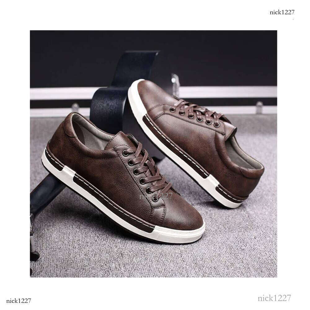 38-48 size yellow black brown grey new arrival leather flat men business casual shoes 920