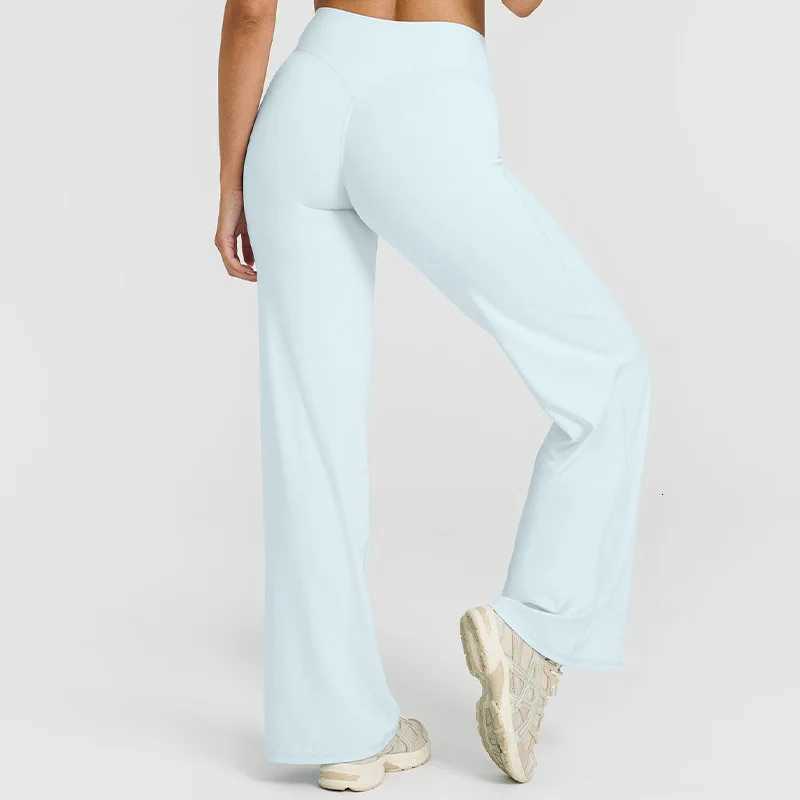 Casual Sports Fitness Straight-Leg Pants for Women Soft Breathable Without Awkward Leggings Ties Yoga Wide-Leg Sports Pants XJ250808