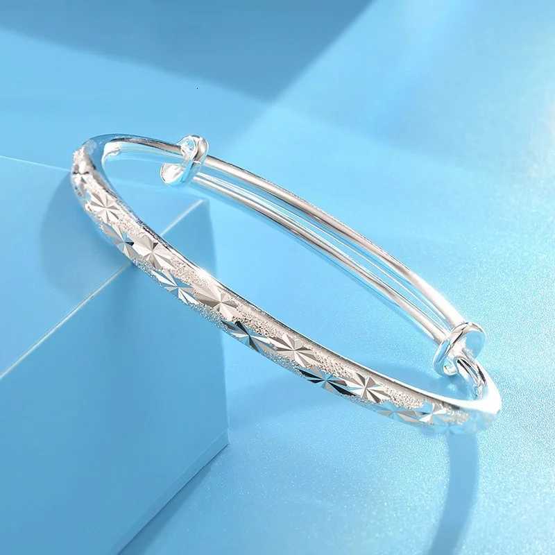 925 Sterling Silver Bracelets for Women Vintage Original Starry Sky Carving Adjustable Bangles for Party Wedding Fine Jewelry Z250807