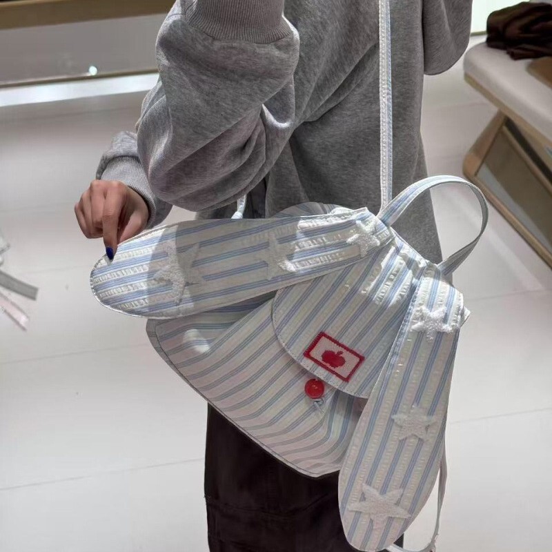 2025 Autumn/Winter New fashion Women's Backpack Soft and Cute Rabbit Ear Bag Large Capacity Backpack Outdoor Commuter Backpack Autumn New Designe