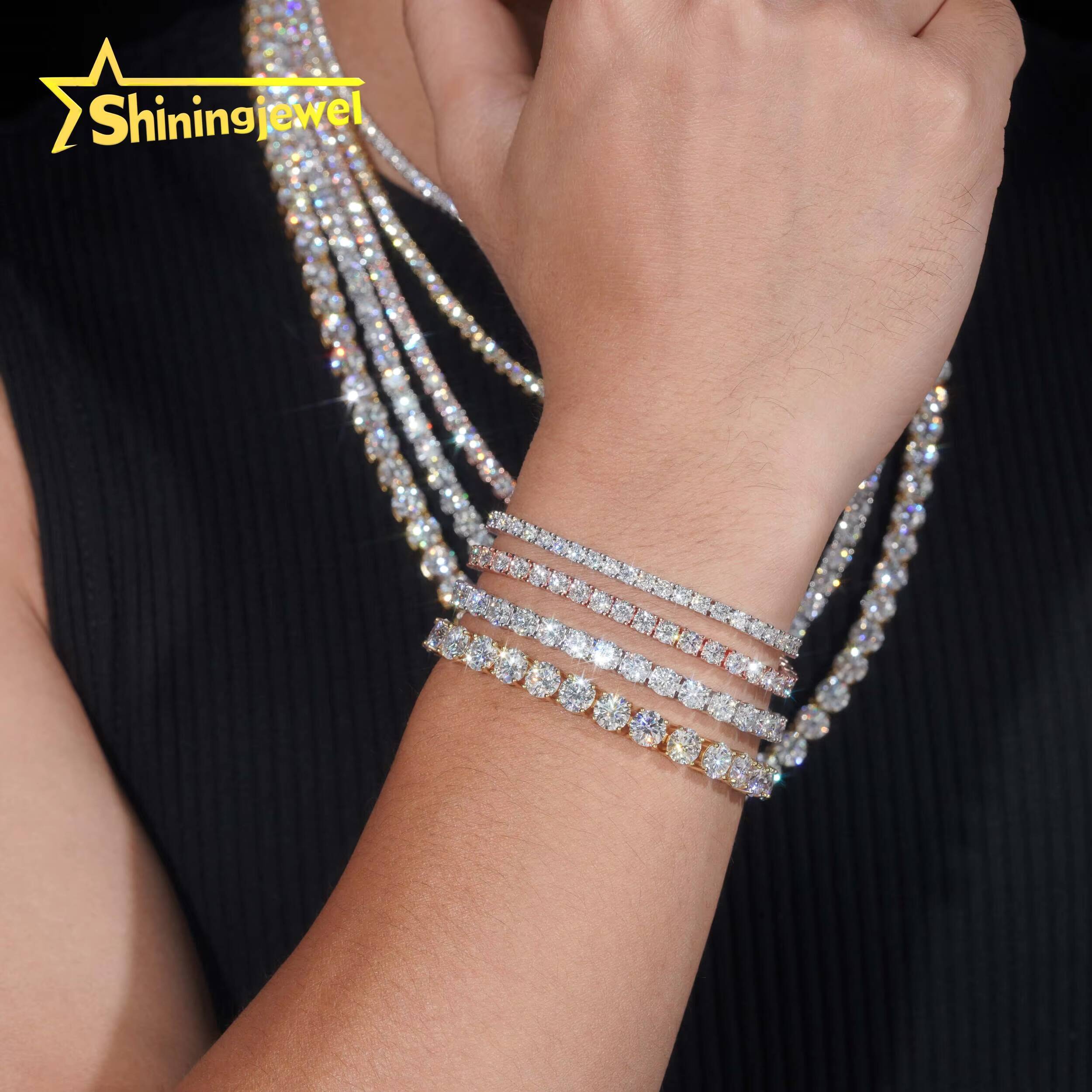 New Design Trendy Personal Luxury Men Jewelry 18MM S925 Iced Out Hip Hop Fancy Cut Lab Moissanite Diamond Miami Cuban Link Chain