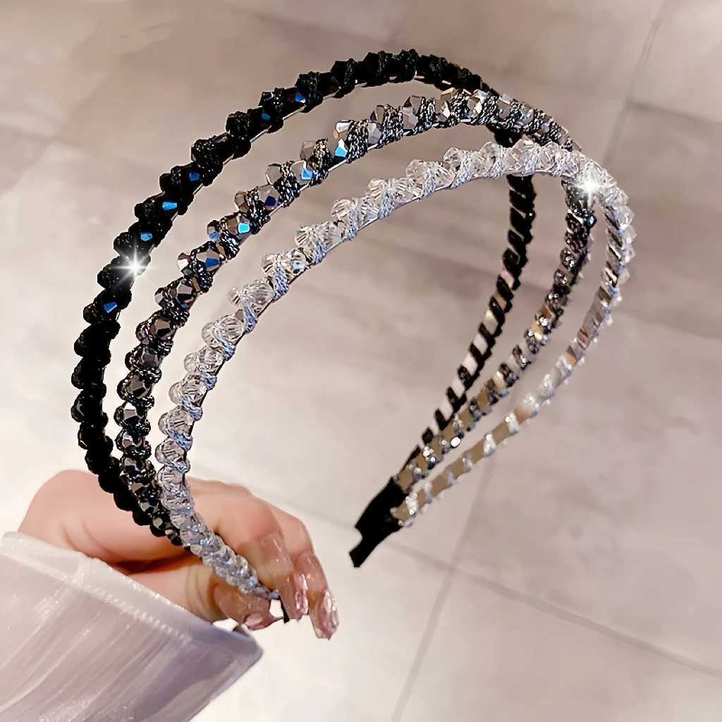 1/2/3/6Pcs Fashion Crystal Bezel Hair Accessories Hair Bands Sweet Dr Band Fine Hairpin Wen Band Y250808