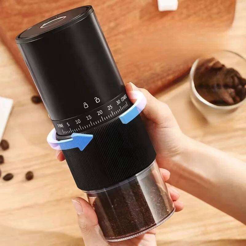 New Portable Electric Manual Bean Grinder Household 30 Gears Externally Adjustable Coffee hine Rechargeable Grinders high-quality