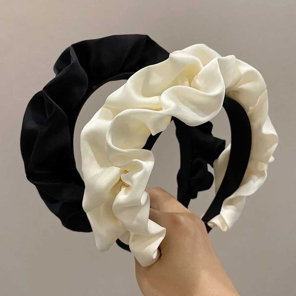 Solid Color Satin Hair Bands for Women Hair Bands dr band Girls Hair Hoop Fem Hair Accessories Heaear Y250808