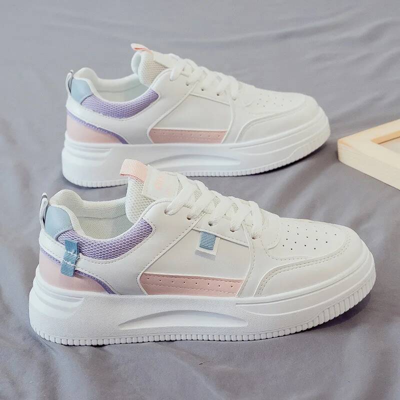 Women's Small White Summer New Soft Non-slip Comfortable Sports Heightened Thick Bottom Leisure Board Shoes ddmysaturn
