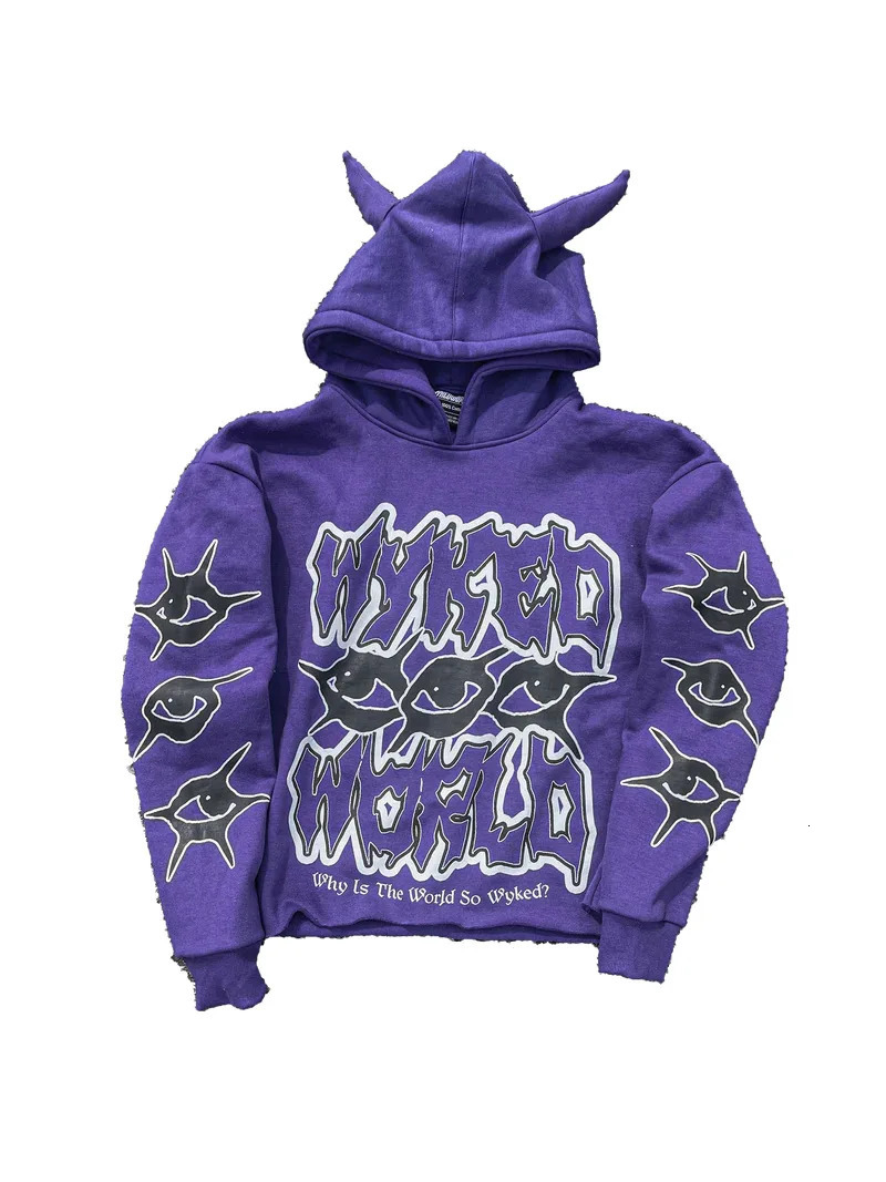 Y2K Style Fashion Pattern Hoodie Harajuku Fashion Street Printed Hoodie Loose Casual 250807