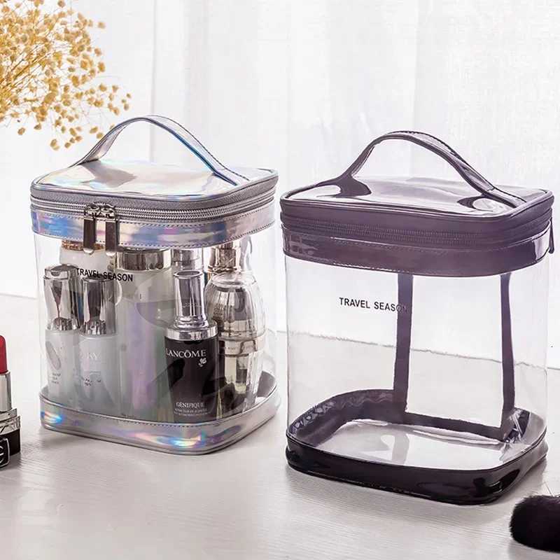 Clear Makeup Cosmetic Bag Portable Travel Toiletry Pouch Transparent Waterproof Pouch Storage He Travel W Kit Case Y250808