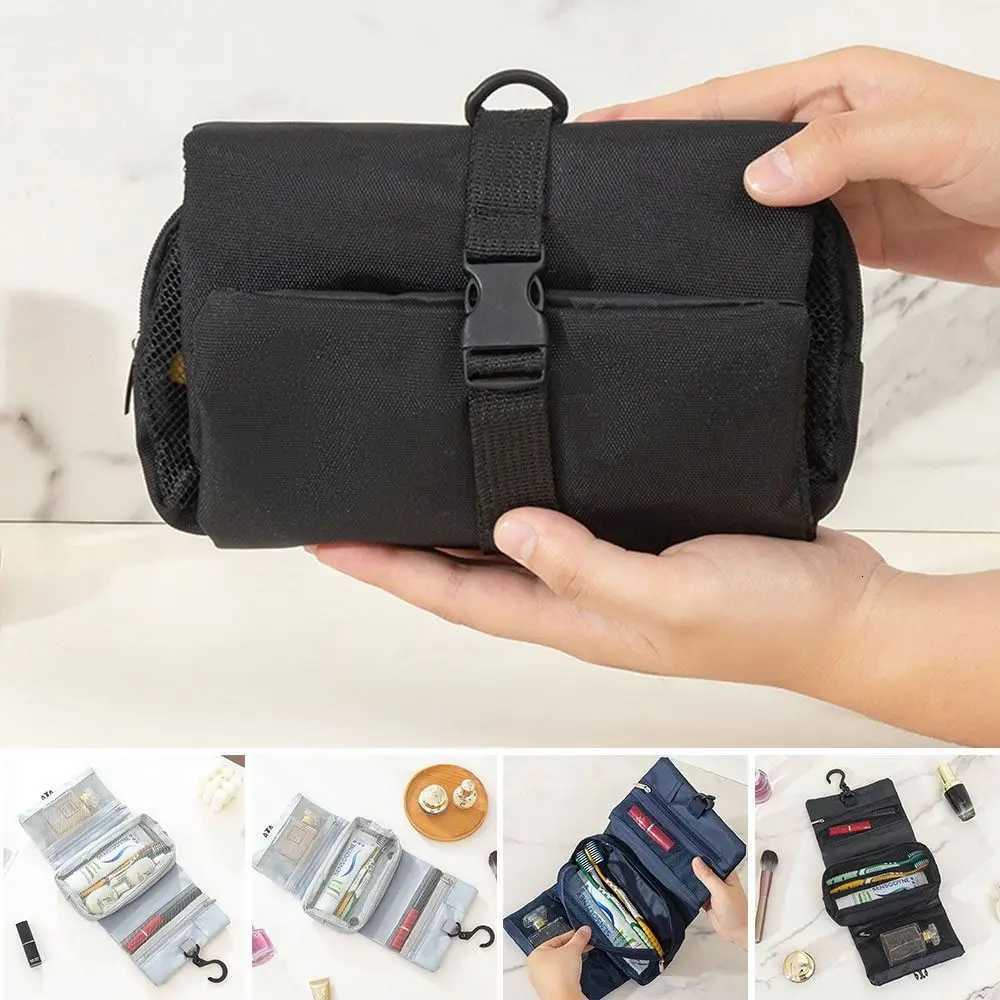 3-in-1 Foldable Toiletry Bag with Hook Multi-Functional Cosmetic Storage Bag Waterproof Detachable Hanging Organizer Travel Bag Y250808