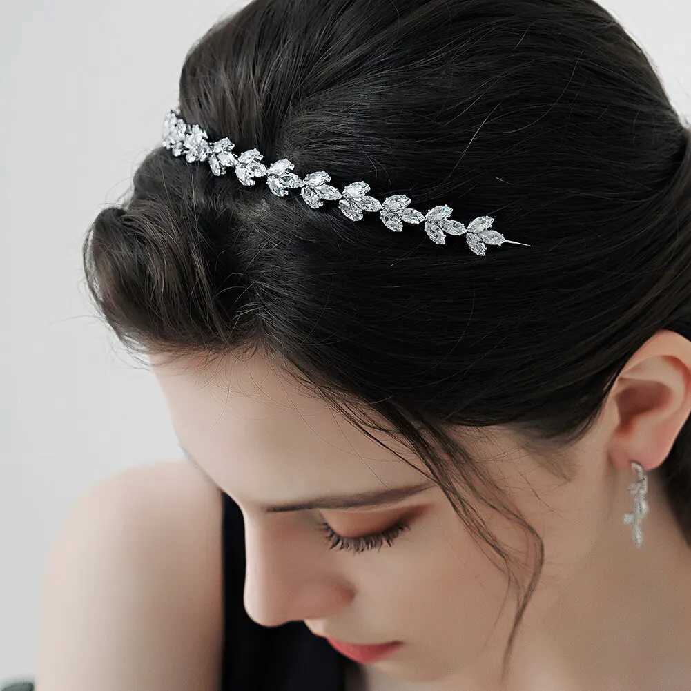 Fashion Good Quality Zirconia Zircon Wedding Bride Band Handmade Bridal Party Hairband Daily Piece for Women Dress Y250808