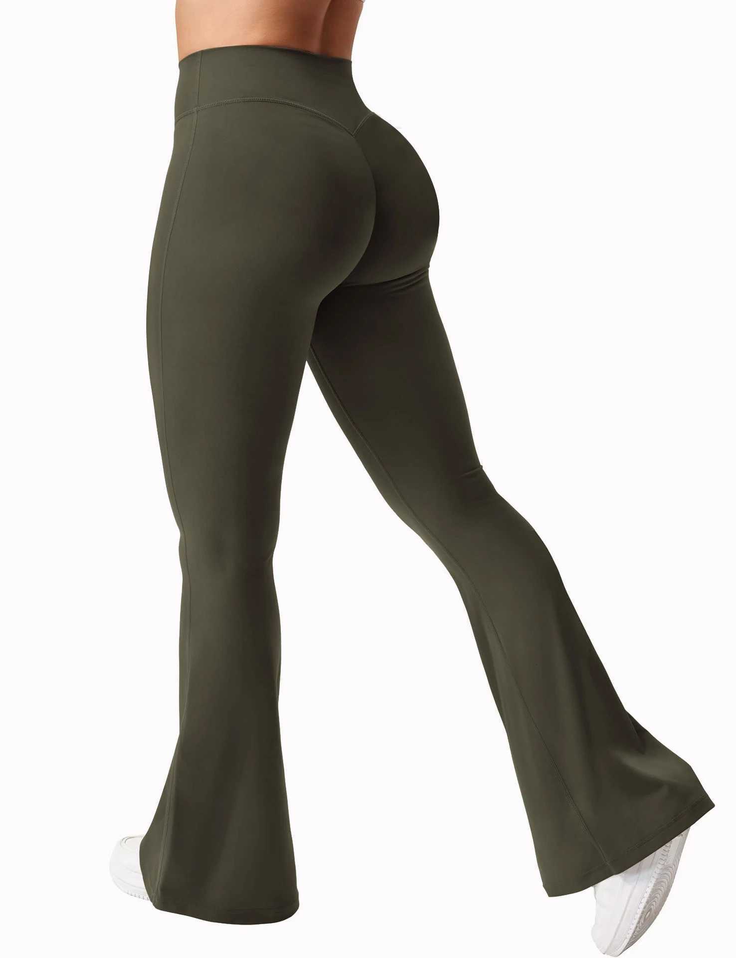 Yoga Flared Pants Womens High Waist Hip Lifting Wide Leg Pants Outdoor Leisure Tights Running Fitness Wear Gym Workout Leggings XJ250808