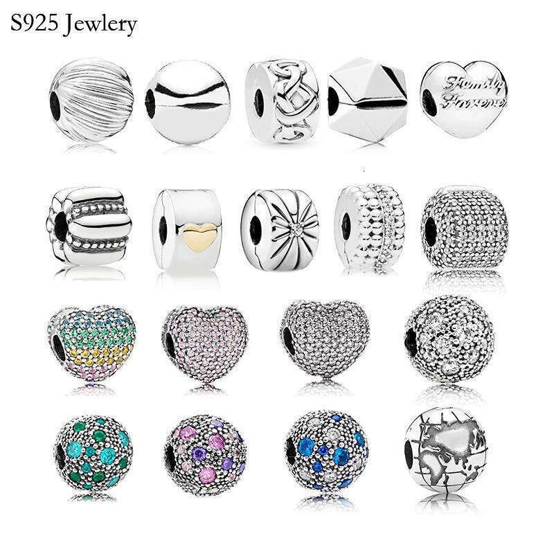 2025 NEW 925 Sterling Silver Friends Gift Map Pumpkin Clips Buckle Spacer Charms S925 Snake Bracelet Necklace Beads For Jewelry Making Gift