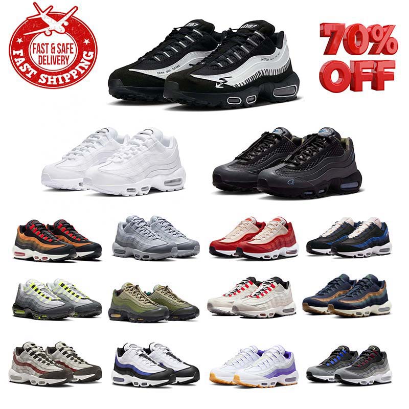 designer sneakers running shoes 95s for men and women ma x light Navy Triple Black White outdoor sports stylish trainers sneaker