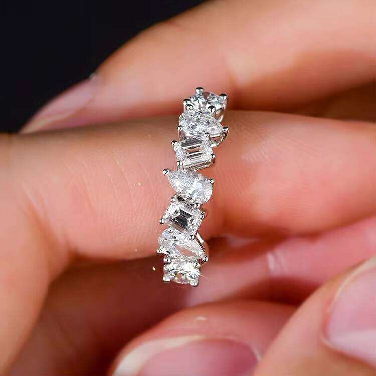 Distinctive Multi-shaped Dia Cut Iced Out VVS Moissanite Gold Jewelry Rings for Men Women Engagement Gift